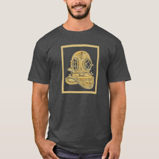 Camiseta Ilustracion de cobre amarillo del casco del salto