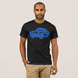 Camiseta Ilustración de Coche Antiguo Azul