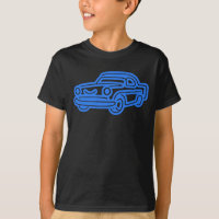 Ilustración de Coche Antiguo Azul