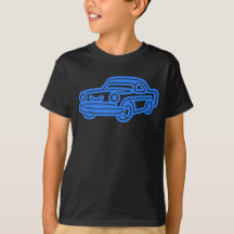 Ilustración de Coche Antiguo Azul
