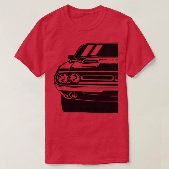 Camiseta Ilustracion de coche de un Challenger de 1971 RT A (Diseño del anverso)