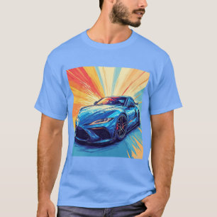 Camiseta Ilustración de coche deportivo vibrante