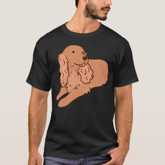Camiseta Ilustración de Cocker Spaniel inglés rojo