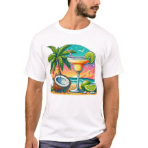 ilustracion de cócteles margarita en verano