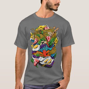 Camiseta Ilustracion de comida japonesa