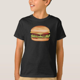 Camiseta Ilustración de comida rápida de hamburguesa