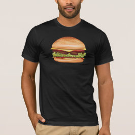 Camiseta Ilustración de comida rápida de hamburguesa