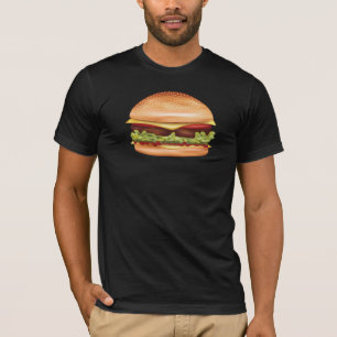 Camiseta Ilustración de comida rápida de hamburguesa