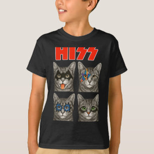 Camiseta Ilustración de concierto de música rock de gato re
