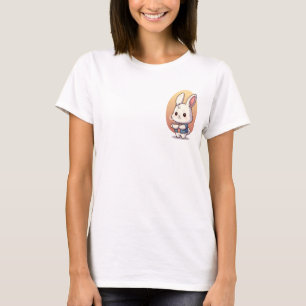 Camiseta Ilustración de conejo de café acogedor