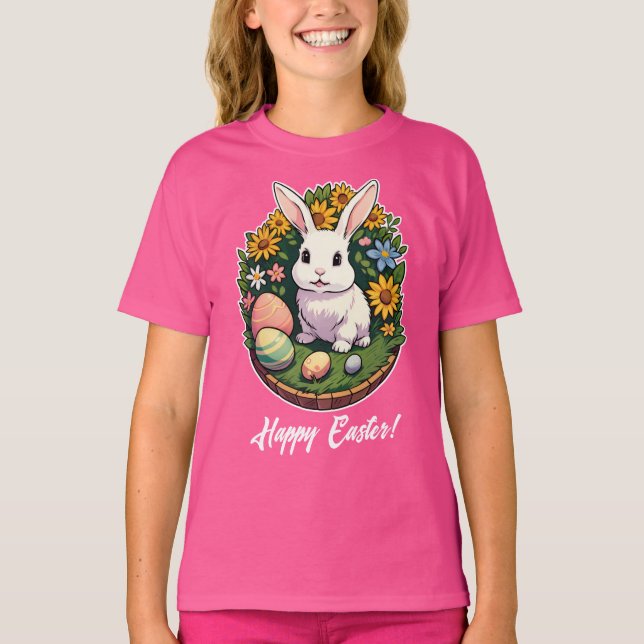 Camiseta Ilustracion de Conejo de Pascua. Semana Santa! (Anverso)