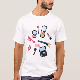 Camiseta Ilustracion de cosméticos/personalizados de maquil