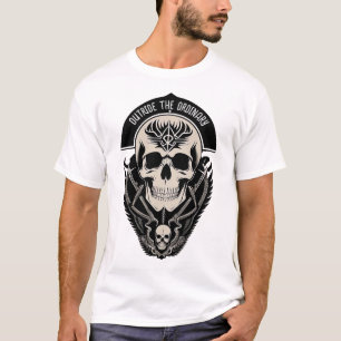 Camiseta Ilustracion de cráneo gótico intrincado