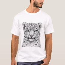 Ilustración de cría de leopardo de las nieves en c