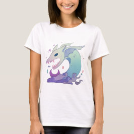 Camiseta Ilustración de Criatura Marina Pastel