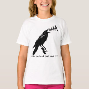 Camiseta Ilustración de Cuervo Negro - Diseño de Arte de Es