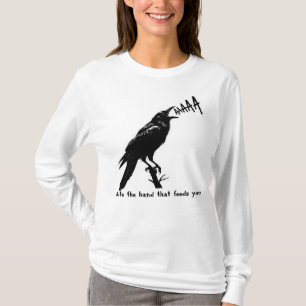 Camiseta Ilustración de Cuervo Negro - Diseño de Arte de Es