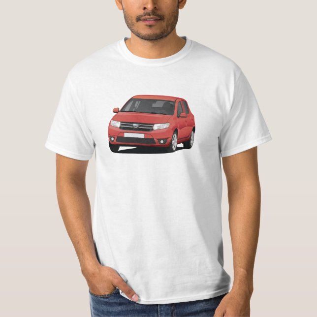 Camiseta Ilustracion de Dacia Sandero - rojo (Anverso)