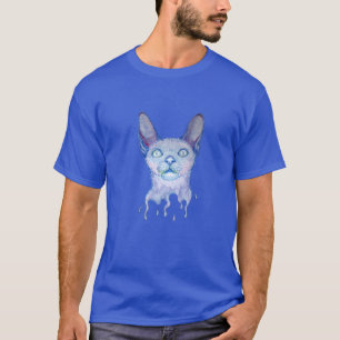 Camiseta Ilustracion de dibujo a mano de gato siamés