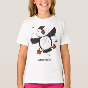Camiseta Ilustración de dibujos animados azules de fraileci