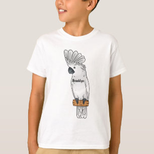 Camiseta Ilustración de dibujos animados de ave cacatúa par