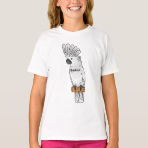 Camiseta Ilustración de dibujos animados de ave cacatúa par