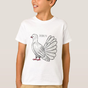 Camiseta Ilustración de dibujos animados de ave paloma fant