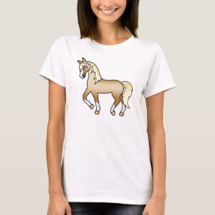 Camiseta Ilustración de dibujos animados de caballo trotón 