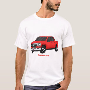 Camiseta Ilustración de dibujos animados de camioneta picku