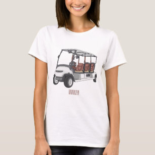 Camiseta Ilustración de dibujos animados de carrito de golf