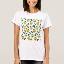 Camiseta Ilustración de dibujos animados de cítricos de lim