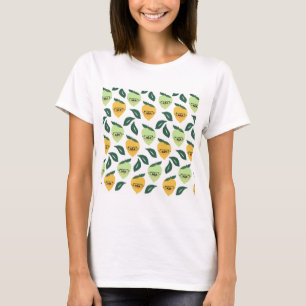 Camiseta Ilustración de dibujos animados de cítricos de lim