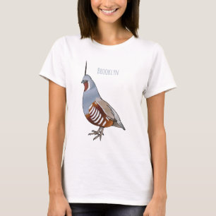 Camiseta Ilustración de dibujos animados de codorniz de mon