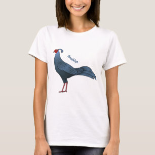 Camiseta ilustración de dibujos animados de faisán siamés