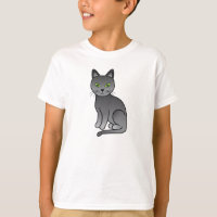 Ilustración de dibujos animados de gato azul ruso