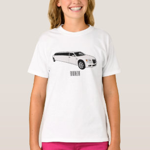 Camiseta Ilustración de dibujos animados de limusina