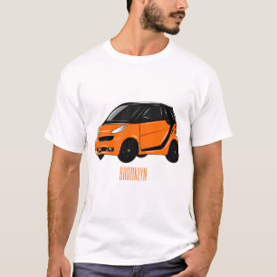 Camiseta Ilustración de dibujos animados de micro coche