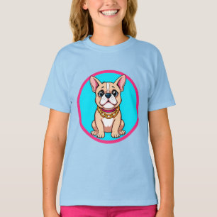 Camiseta Ilustración de dibujos animados de perro feliz