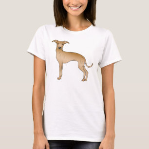 Camiseta Ilustración de dibujos animados de perro galgo ita