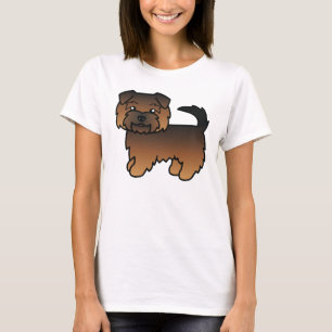 Camiseta Ilustración de dibujos animados de perro Norfolk T