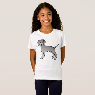 Camiseta Ilustración de dibujos animados de perro Weimarane