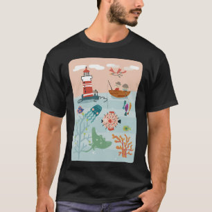 Camiseta Ilustración de dibujos animados de pingüino lindo