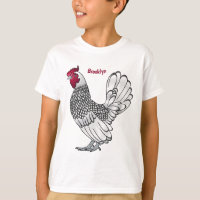 ilustración de dibujos animados de pollo Sebright