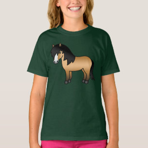 Camiseta Ilustración de dibujos animados de poni Shetland c