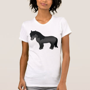 Camiseta Ilustración de dibujos animados de poni Shetland n