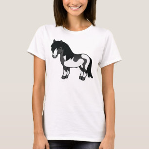 Camiseta Ilustración de dibujos animados de poni Shetland P