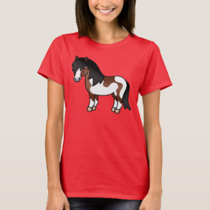 Camiseta Ilustración de dibujos animados de poni Shetland p