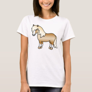 Camiseta Ilustración de dibujos animados de poni Shetland P