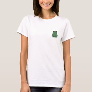 Camiseta Ilustración de dibujos animados de rana verde rego