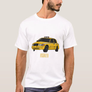 Camiseta Ilustración de dibujos animados de taxi